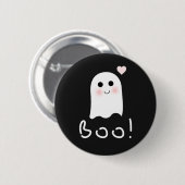 Cute Ghost Boo Happy Halloween Pin Button (Voorkant /achterkant)