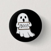 Cute Ghost BOO Sign Pin Button (Voorkant)