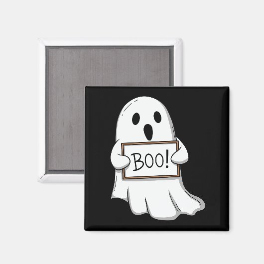 Cute Ghost BOO Sign Pin Button Magneet (Voorkant / Achterkant)