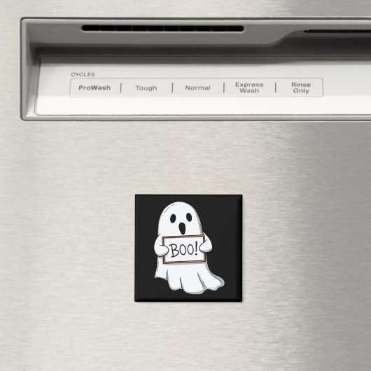 Cute Ghost BOO Sign Pin Button Magneet (Insitu (Vaatwasser))