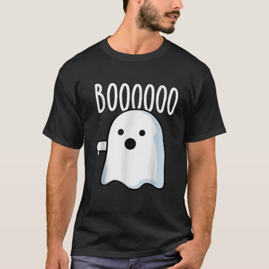 Cute Ghost Boo Thumbs Down Ghost Funny Halloween C T-shirt (Voorkant)