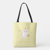 Cute Ghost Boo-tiful Day Gepersonaliseerde Boodsch Tote Bag (Achterkant)