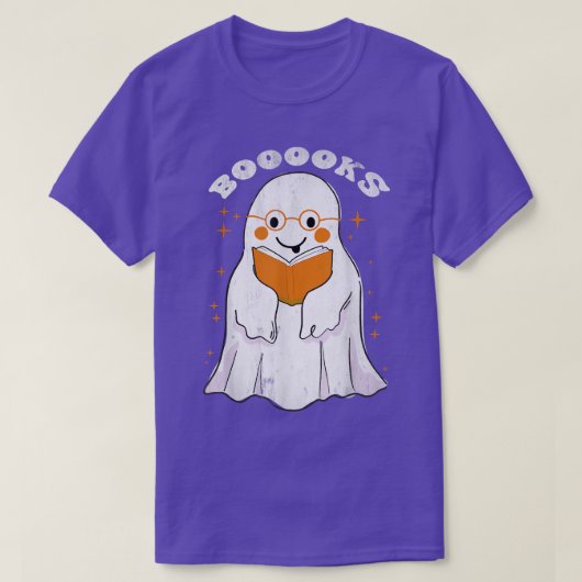 Cute Ghost Book Booooks Halloween Reading Teacher T-shirt (Design voorkant)