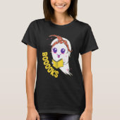 Cute Ghost Book Reading For Teacher Booooks Hallow T-shirt (Voorkant)