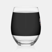 Cute Ghost Cat with Pumpkins � Kawaii Halloween Ar Wijnglas Zonder Voet (Rechts)