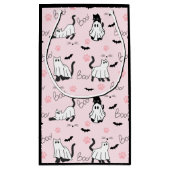 Cute Ghost Cats Halloween Klein Cadeauzakje (Achterkant)