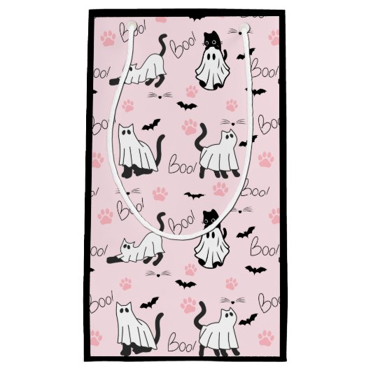 Cute Ghost Cats Halloween Klein Cadeauzakje (Voorkant)