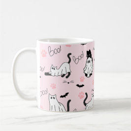Cute Ghost Cats Halloween Koffiemok