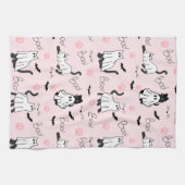 Cute Ghost Cats Halloween Theedoek (Horizontaal)