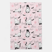 Cute Ghost Cats Halloween Theedoek (Verticaal)