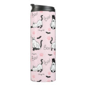 Cute Ghost Cats Halloween Thermosbeker (Geroteerd rechts)