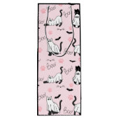 Cute Ghost Cats Halloween Wijn Cadeautas (Achterkant)