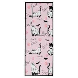 Cute Ghost Cats Halloween Wijn Cadeautas