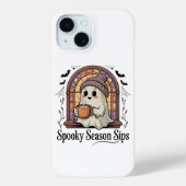 Cute Ghost Coffee Halloween Phone Case (Achterkant)