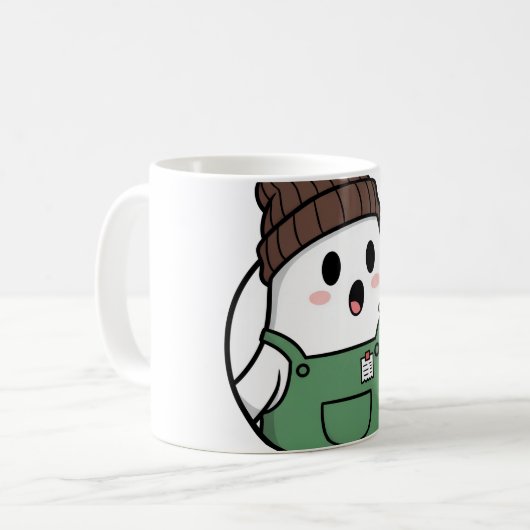 Cute Ghost Coffee Mug Koffiemok (Voorkant links)