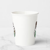 Cute Ghost Coffee Papieren Beker – Grappige Cartoo (Links)
