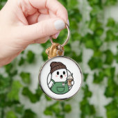 Cute Ghost Coffee-sleutelhanger Sleutelhanger (Hand)