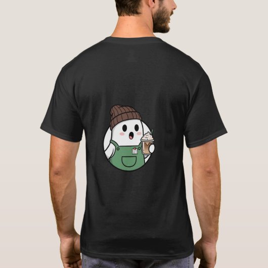 Cute Ghost Coffee T-Shirt (Achterkant)