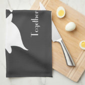 Cute Ghost Couple Theedoek (Quarter Fold)