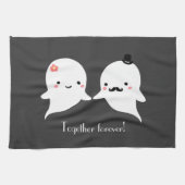  Cute Ghost Couple Theedoek (Horizontaal)