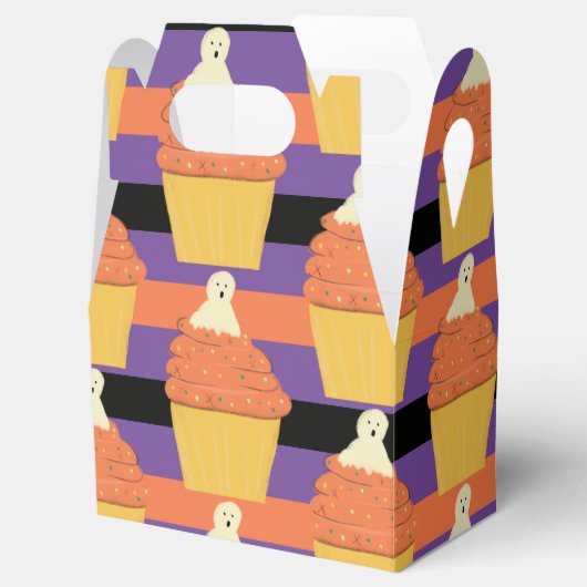 Cute Ghost Cupcake Halloween Party Favor Box Bedankdoosjes (Geopend)