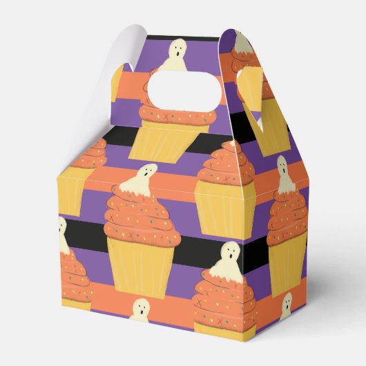Cute Ghost Cupcake Halloween Party Favor Box Bedankdoosjes (Voorkant Zijde)