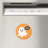 Cute Ghost dat Goes Boo is, Happy Halloween Magneet (Insitu (Vaatwasser))