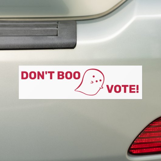 Cute Ghost Don't Boo, stem! Bumpersticker (Op auto)