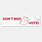 Cute Ghost Don't Boo, stem! Bumpersticker (Voorkant)