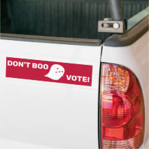 Cute Ghost Don't Boo, stem! Bumpersticker