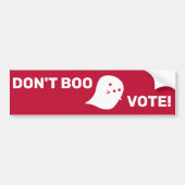 Cute Ghost Don't Boo, stem! Bumpersticker (Voorkant)