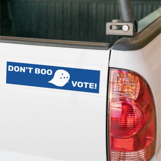 Cute Ghost Don't Boo, stem! Bumpersticker (Op Truck)