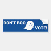 Cute Ghost Don't Boo, stem! Bumpersticker (Voorkant)