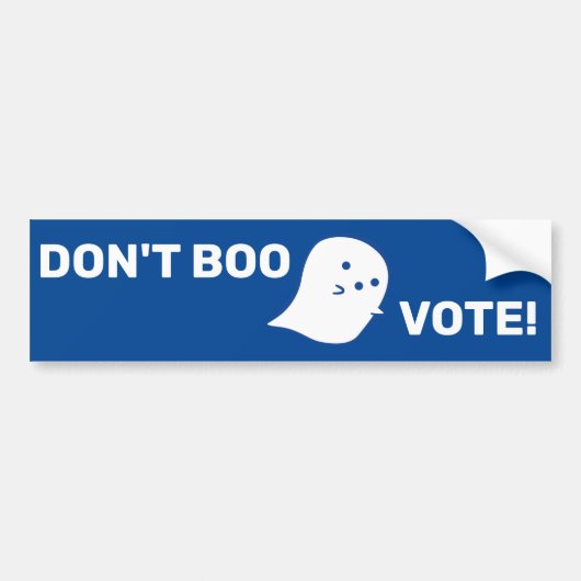 Cute Ghost Don't Boo, stem! Bumpersticker (Voorkant)