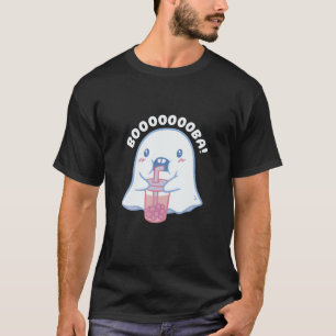Cute Ghost Drink Boba Bubble Tea - Boooooba Kaw T-shirt