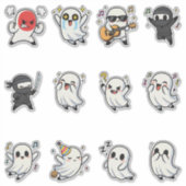Cute Ghost Emoji Sticker Pack (Voorkant)