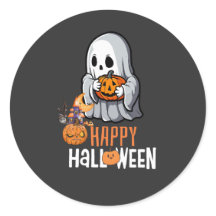 Cute Ghost en Pompoen "Fijne Halloween" T-shirt