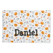 Cute Ghost en Pumpkin Halloween Kussensloop (Achterkant)