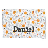 Cute Ghost en Pumpkin Halloween Kussensloop (Voorkant)