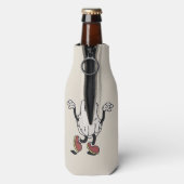 Cute ghost enjoying flesjeskoeler (Fles Achterkant)