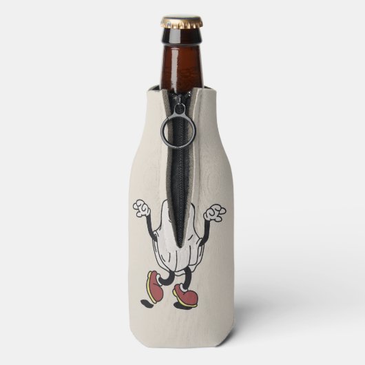 Cute ghost enjoying flesjeskoeler (Fles Achterkant)