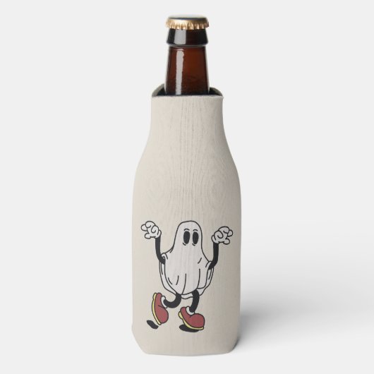 Cute ghost enjoying flesjeskoeler (Fles Voorkant)
