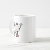 Cute ghost enjoying koffiemok (Voorkant links)