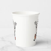 Cute ghost enjoying papieren bekers (Rechts)