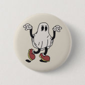 Cute ghost enjoying ronde button 5,7 cm (Voorkant)