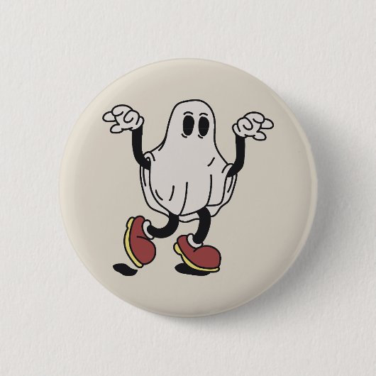 Cute ghost enjoying ronde button 5,7 cm (Voorkant)