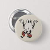 Cute ghost enjoying ronde button 5,7 cm (Voorkant /achterkant)