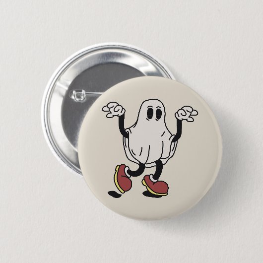 Cute ghost enjoying ronde button 5,7 cm (Voorkant /achterkant)