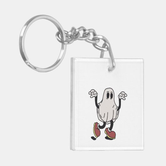 Cute ghost enjoying sleutelhanger (Voorkant Links)