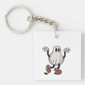 Cute ghost enjoying sleutelhanger (Voorkant)